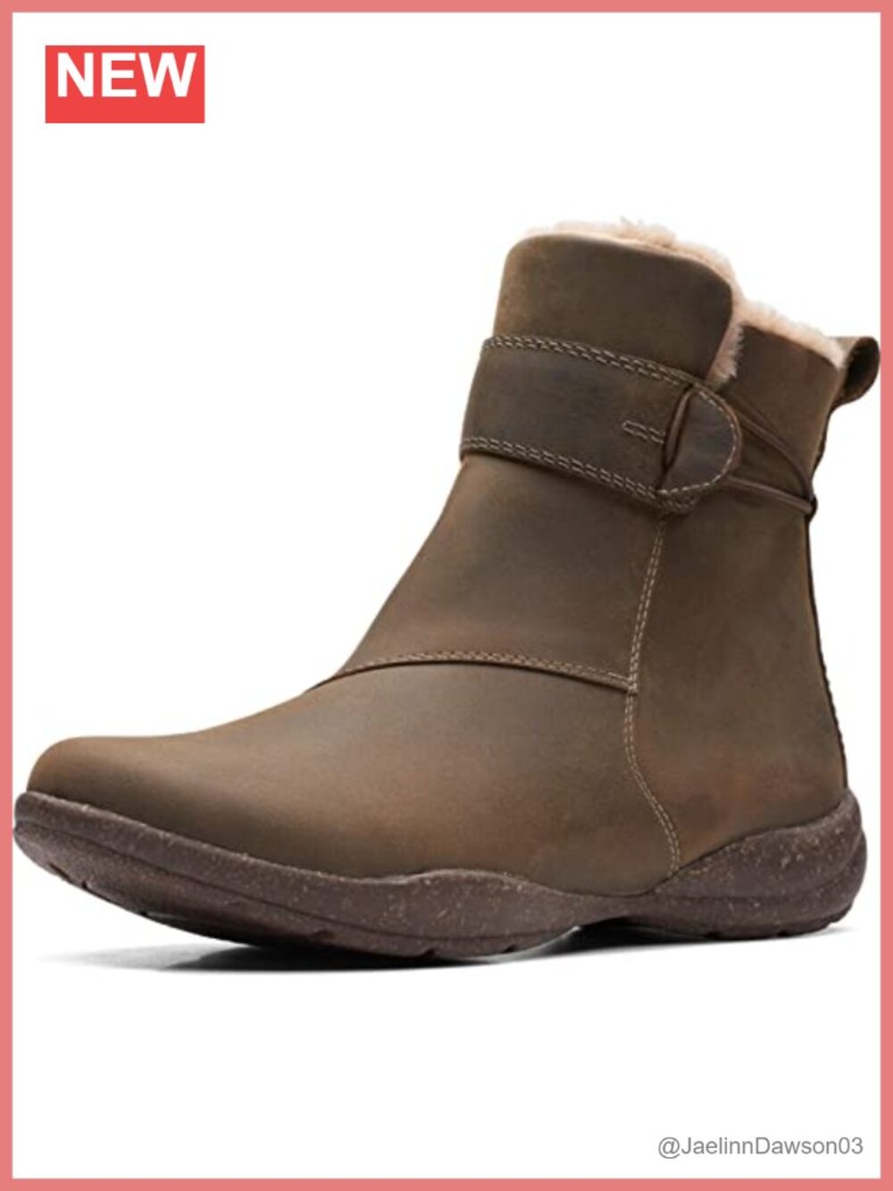Waterproof Leather Ankle Booties with Faux Fur Lining